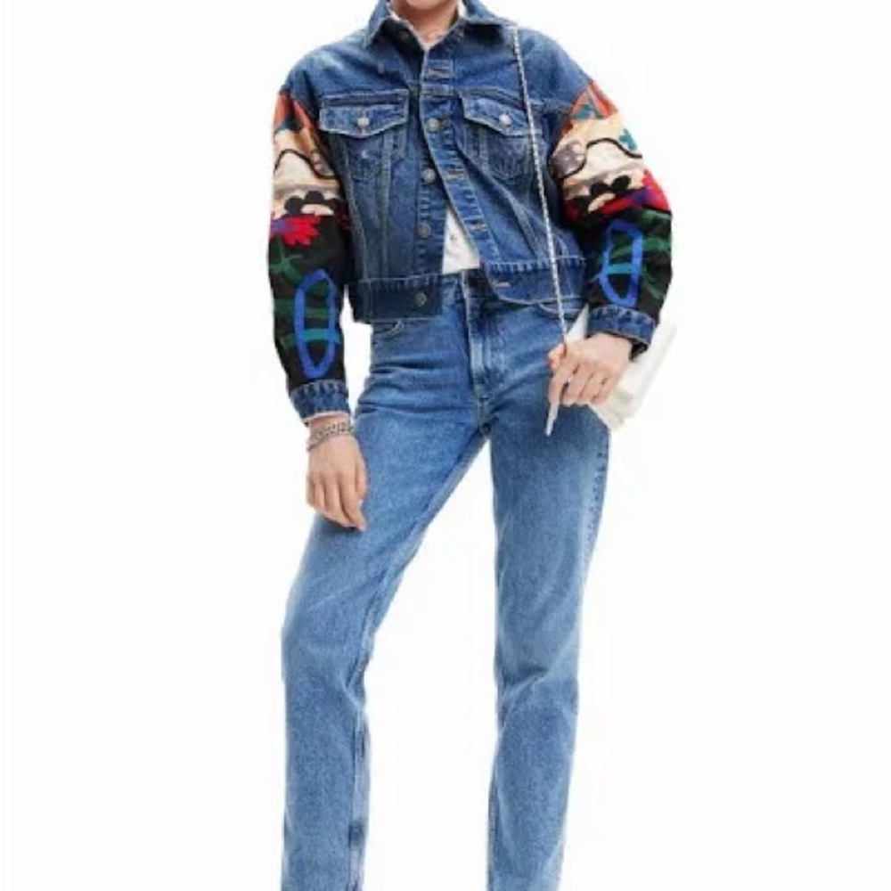 Size M NWT Desigual Sebastiana Denim Jacket - Picture 16 of 16